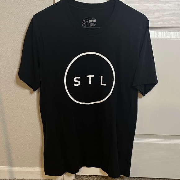 Black St. Louis Logo STL T-Shirt for Men - Picture 1 of 2